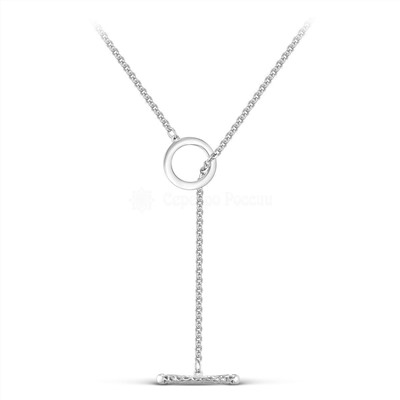 Колье из серебра родированное 440-10-491р