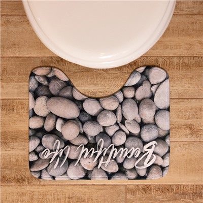 Коврик для ванной Этель Beautiful life, 50×40 см, велюр