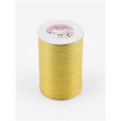 Лента парчовая, 6 мм, 500±1 м, цвет золотой