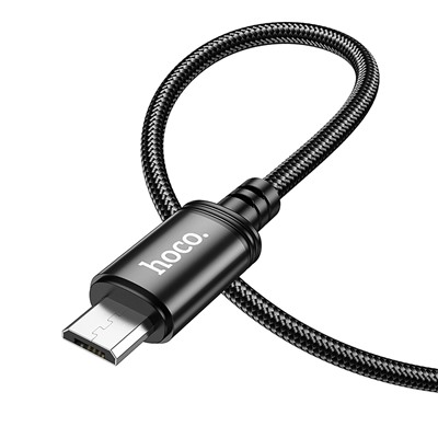 Кабель USB - micro USB Hoco X89 Wind (повр. уп.) 12W 100см 2,4A  (black)