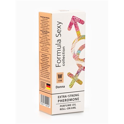 Парфюмерное масло женское с феромонами Formula Sexy Collection Donna W114, 8 мл (по мотивам Donna Trussardi (Trussardi)