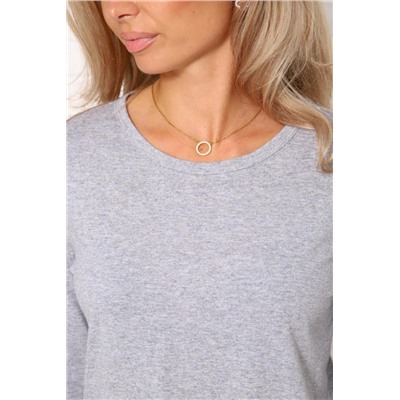1035 Лонгслив (Серый меланж)
