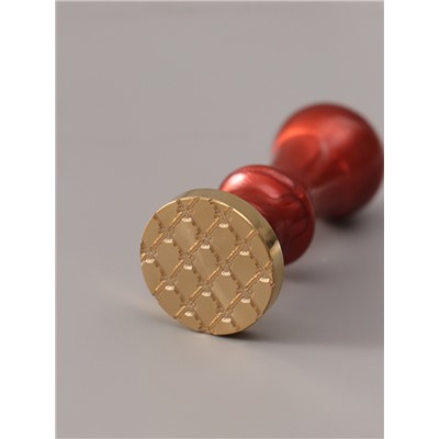 Печать для сургуча с пластиковой ручкой «Сетка с бантиками», 6.3×2.5×2.5 см