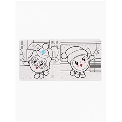 Раскраска многоразовая «Встречаем Новый год», 12 стр., маркеры, Малышарики