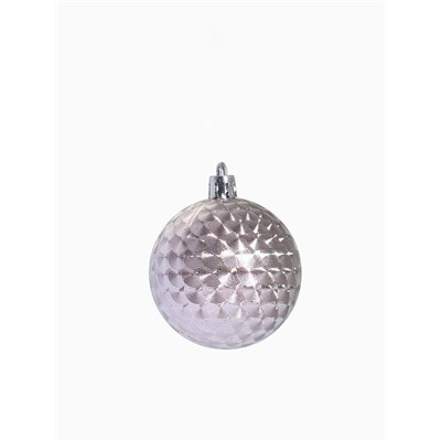 Ёлочные игрушки «Пироженки», шары новогодние, набор 12 шт., d=6 см, розовый