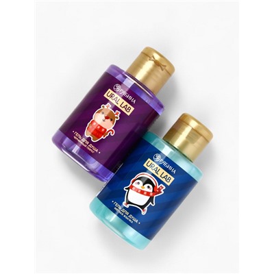 Новогодний подарочный набор косметики Gift for you: гель для душа 2 шт. × 100 мл, мочалка для тела, URAL LAB