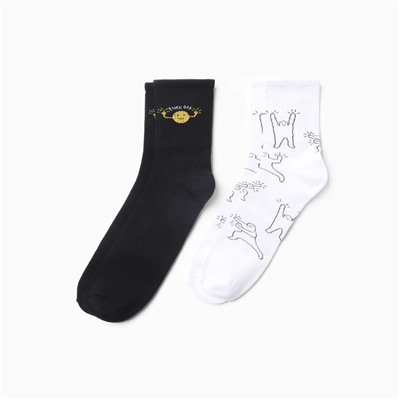 Носки мужские KAFTAN «Проснись», р. 41-44 (27-29 см), набор 2 пары