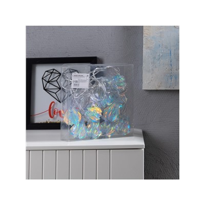 Гирлянда «Нить» 2.5 м с насадками «Груши», IP20, прозрачная нить, 10 LED, свечение белое, 220 В