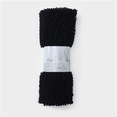 Коврик для дома LaDо́m, букли, плотность 1400 г, 50×80 см, графитовый