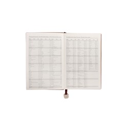 Ежедневник недатированный формат А5, 80л, линия, с ручкой, подар коробка, Коричневый