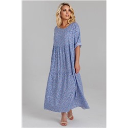 Платье штапель  5872/120/Светло-голубой