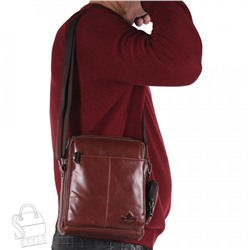 Сумка мужская кожаная 6882-2Z brown Zinimsk
