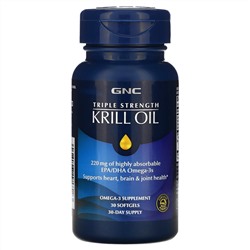 GNC, Triple Strength Krill Oil, 30 Softgels
