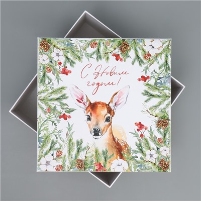 Набор подарочных коробк 3 в 1 «Новогодняя пора», 18 х 18 х 10 – 22 х 22 х 12 см