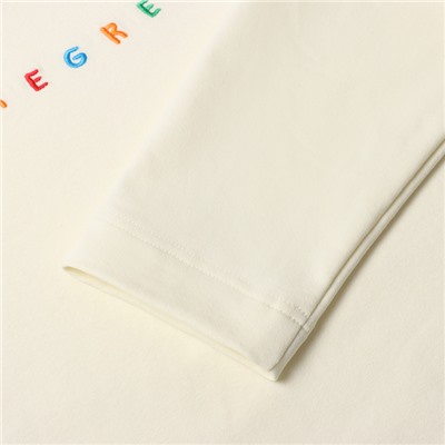 Костюм с вышивкой женский (толстовка, брюки) MIST No regrets, размер 48-50, молочный