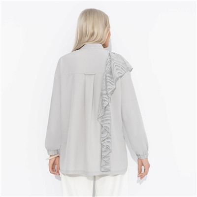 Рубашка комбинированная с кружевом, Личное достижение (серая)