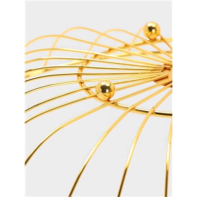 Ваза для фруктов «Доляна. Милена», 28×28×7 см, золотистая