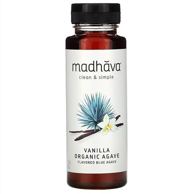 Madhava Natural Sweeteners, Органическая агава, ваниль, 333 г (11,75 унций)