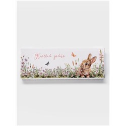 Подставка под ложку Доляна «Зайка», 22.3×7.1×2.7 см, доломит, белая, зелёная