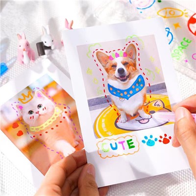 Ручки желейные 3D Jelly Pen (набор 6 шт.) для творчества, с автоматическим механизмом, гелевая паста, прозрачный корпус