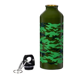 Бутылка для воды, 500 мл, корпус из алюминия, милитари