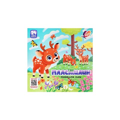 Пластилин «Луч. ZOO», 24 цвета, 360 г