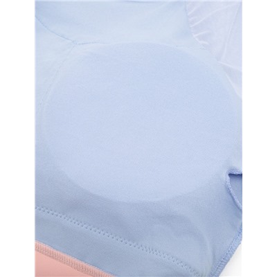 Купальник женский раздельный MINAKU с закрытыми плечами, цвет голубой, размер 44