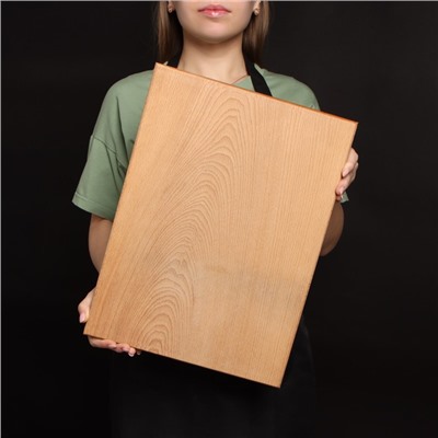 Доска разделочная деревянная Magistro, 40×30×3 см, толщина 2.5-3 см, цельный массив бука