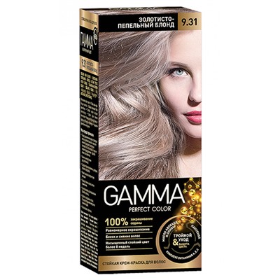 GAMMA Perfect Color краска для волос 9.31 Золотисто-пепельный блонд, 50 мл
