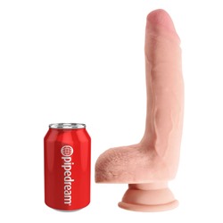 Телесный фаллоимитатор на присоске 9  Triple Density Cock with Balls - 24,1 см.