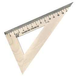 Угольник 30 градусов х 16 см деревянный С139 Красная звезда