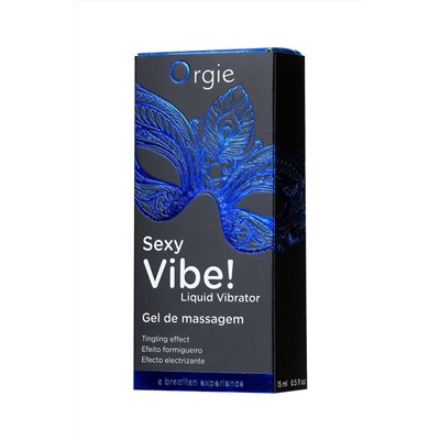 Гель для массажа ORGIE Sexy Vibe Liquid Vibrator с эффектом вибрации - 15 мл.