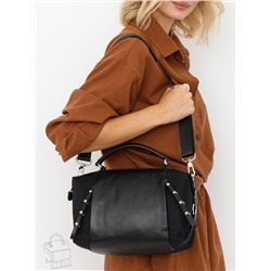 Сумка женская кожаная 189689PE black Polina&Eiterou