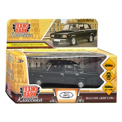 Машина металл LADA ваз-2105 1997 12 cm, двери, багаж, инерц.черный