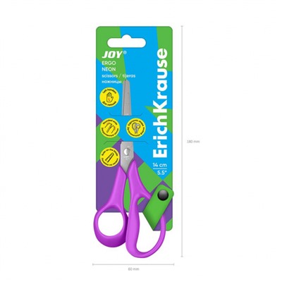 Ножницы детские для ЛЕВШЕЙ 140 мм JOY Ergo 35146 ErichKrause