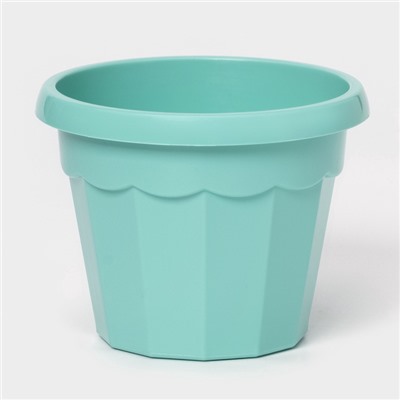 Горшок для цветов с поддоном Доляна «Эрика», 0.7 л, цвет бирюзовый