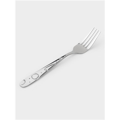 Набор вилок столовых Доляна «Бабл», h=20 см, 6 шт., нержавеющая сталь, серебристый