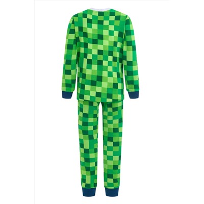 Пижама детская (фуфайка (лонгслив), брюки) д/мал Juno AW20BJ606 Sleepwear зеленый