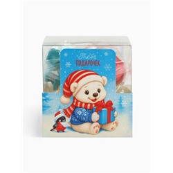 Печенье с предсказанием цветное в подарочной коробке «Счастливого года», 4 шт.