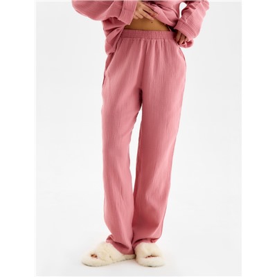 Пижама женская (рубашка, брюки) KAFTAN Basic, размер 40-42, пудрово-розовая