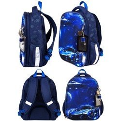 Рюкзак 1-4 класс школьный ERGONOMIC LIGHT 2 "КОСМИЧЕСКАЯ МАШИНА" 38х29х19 см РЮКЖКМБ2-КМ SchoolФормат