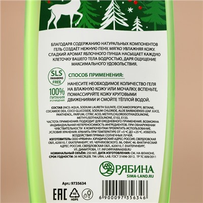 Подарочный набор «Чудесного года»: гель для душа и шампунь для волос, 2×250 мл, URAL LAB