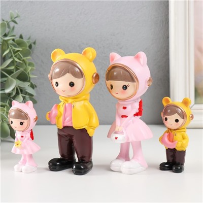 Набор фигурок полистоун «Малыши кошки-мышки», 4 шт., 2.5×3×7 4.5×4×12 см