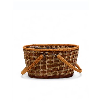 Корзина плетёная для хранения «Пикник», 26×35×37, ротанг