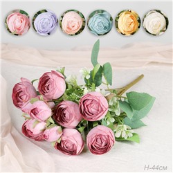 Цветок искусственный Букет роз 44 см / BR-92 /уп 240/