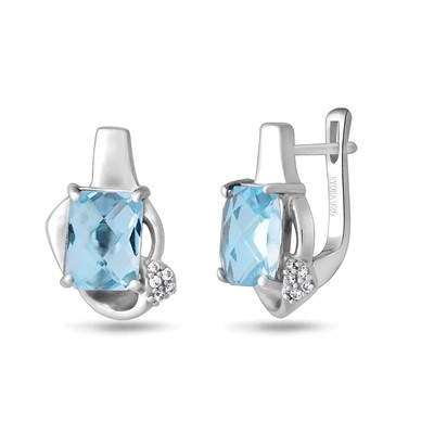 Серьги из серебра топаз, Весна