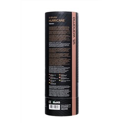 Черный вибратор Waname D-Splash Hurricane с ребрышками - 22,5 см.