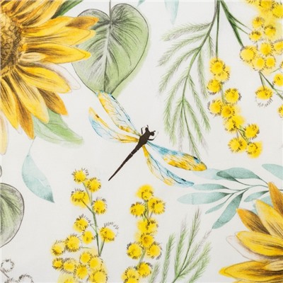 Скатерть «Этель. Солнечные цветы», 110×147 см, 100% хлопок, саржа 190 г/м²