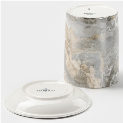 Подставка керамическая для столовых приборов «Вилка-ложка», 13.5×13.5×12.5 см