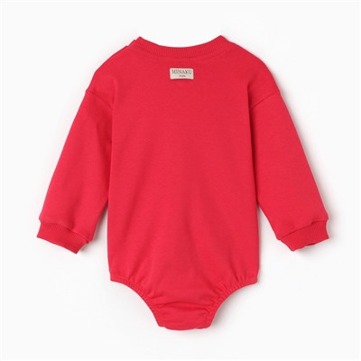 Свитшот - комбинезон детский MINAKU, рост 56-62 см, малиновый